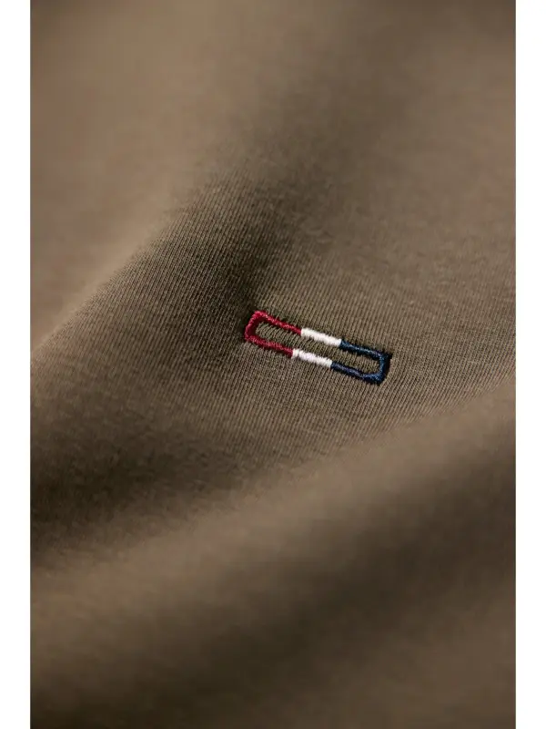 Bison Soft Superflex Zip Neck Sweat 80-701026 DK GREEN