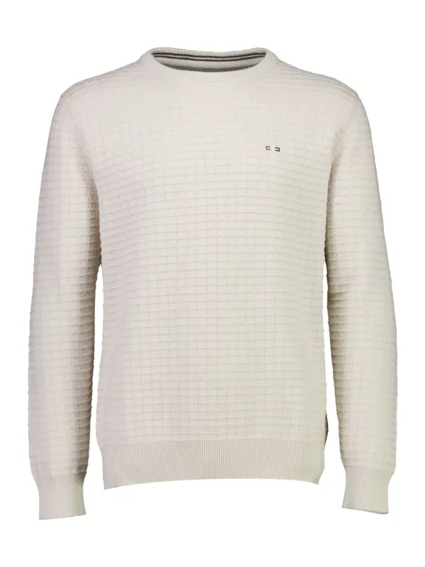 Bison Structure O-neck Knit 80-801052 LT SAND