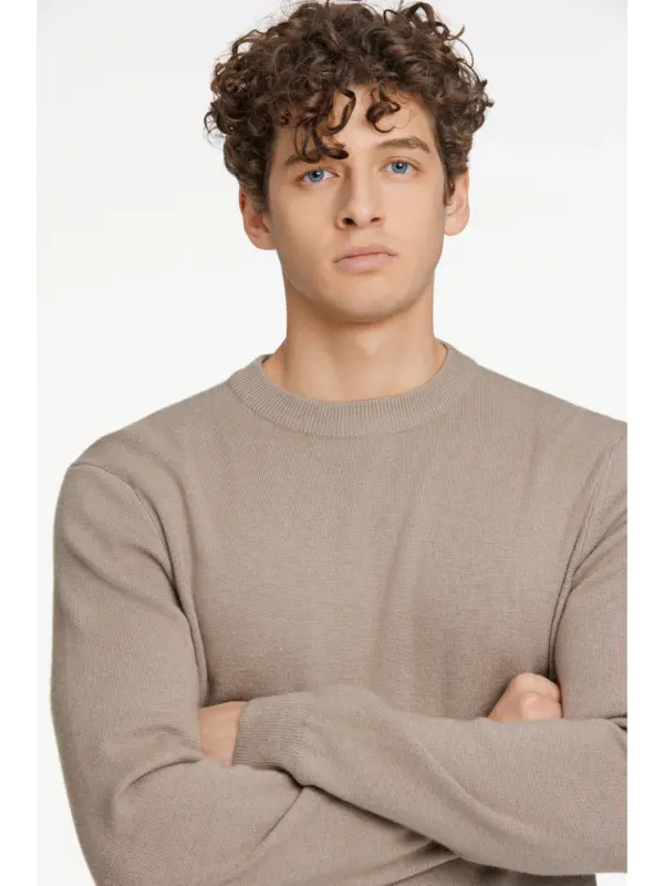 Lindbergh O-neck Strik 30-805009 MID BROWN