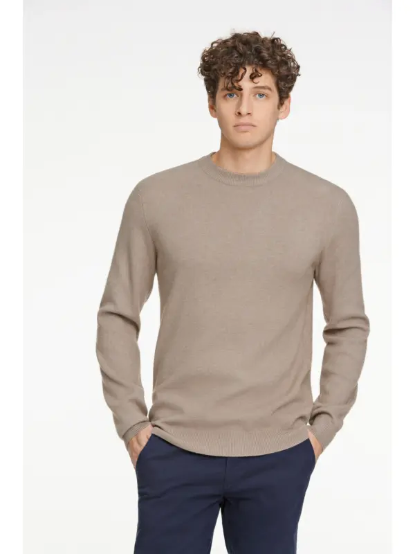 Lindbergh O-neck Strik 30-805009 MID BROWN