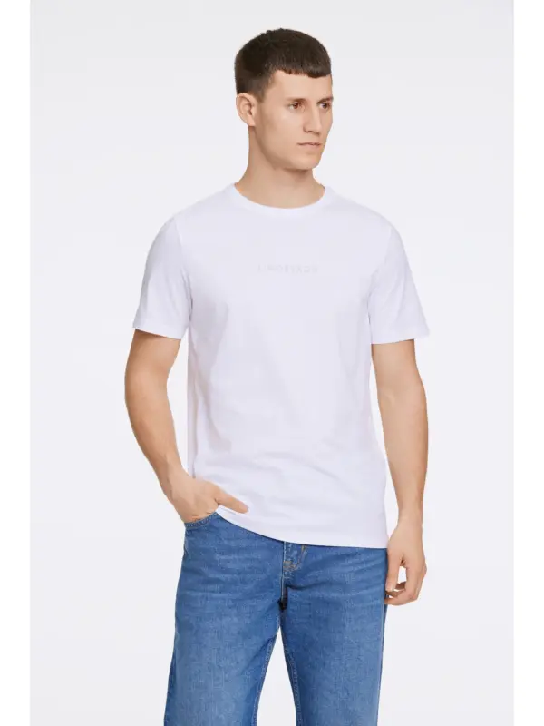 Lindbergh Print Tee 30-400200B WHITE