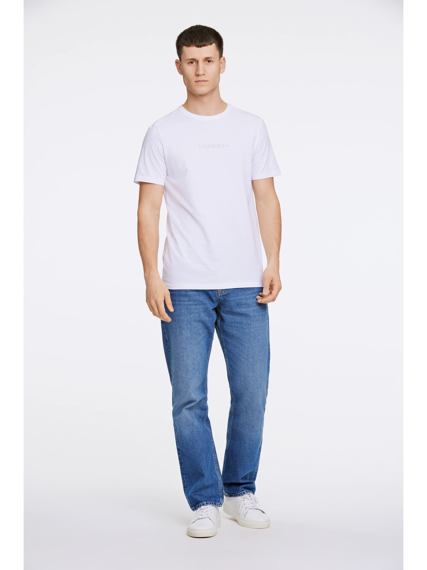 Lindbergh Print Tee 30-400200B WHITE