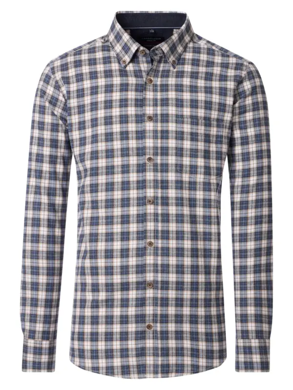 CASAMODA Casual Shirt Flannel Blue