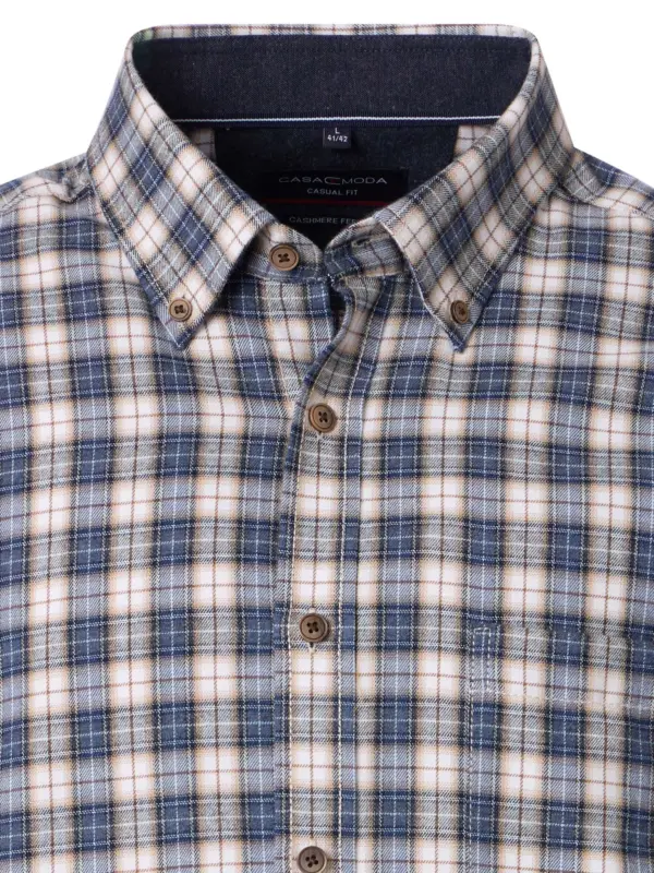 CASAMODA Casual Shirt Flannel Blue