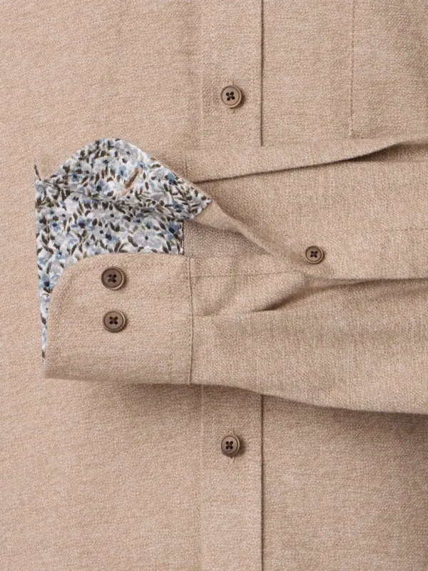 CASAMODA Casual Shirt Mouliné Beige