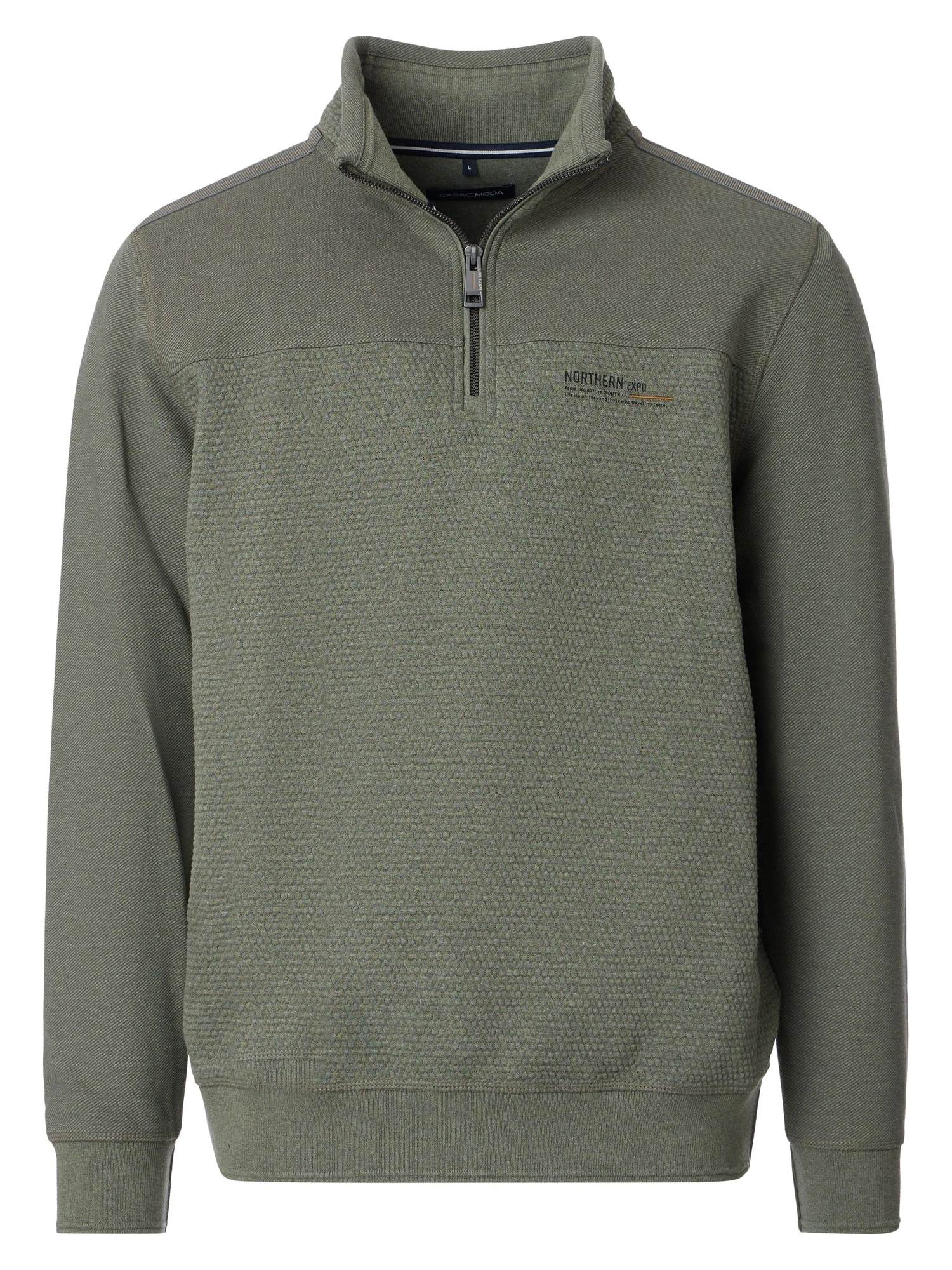 CASAMODA Sweatshirt Half Zip Green