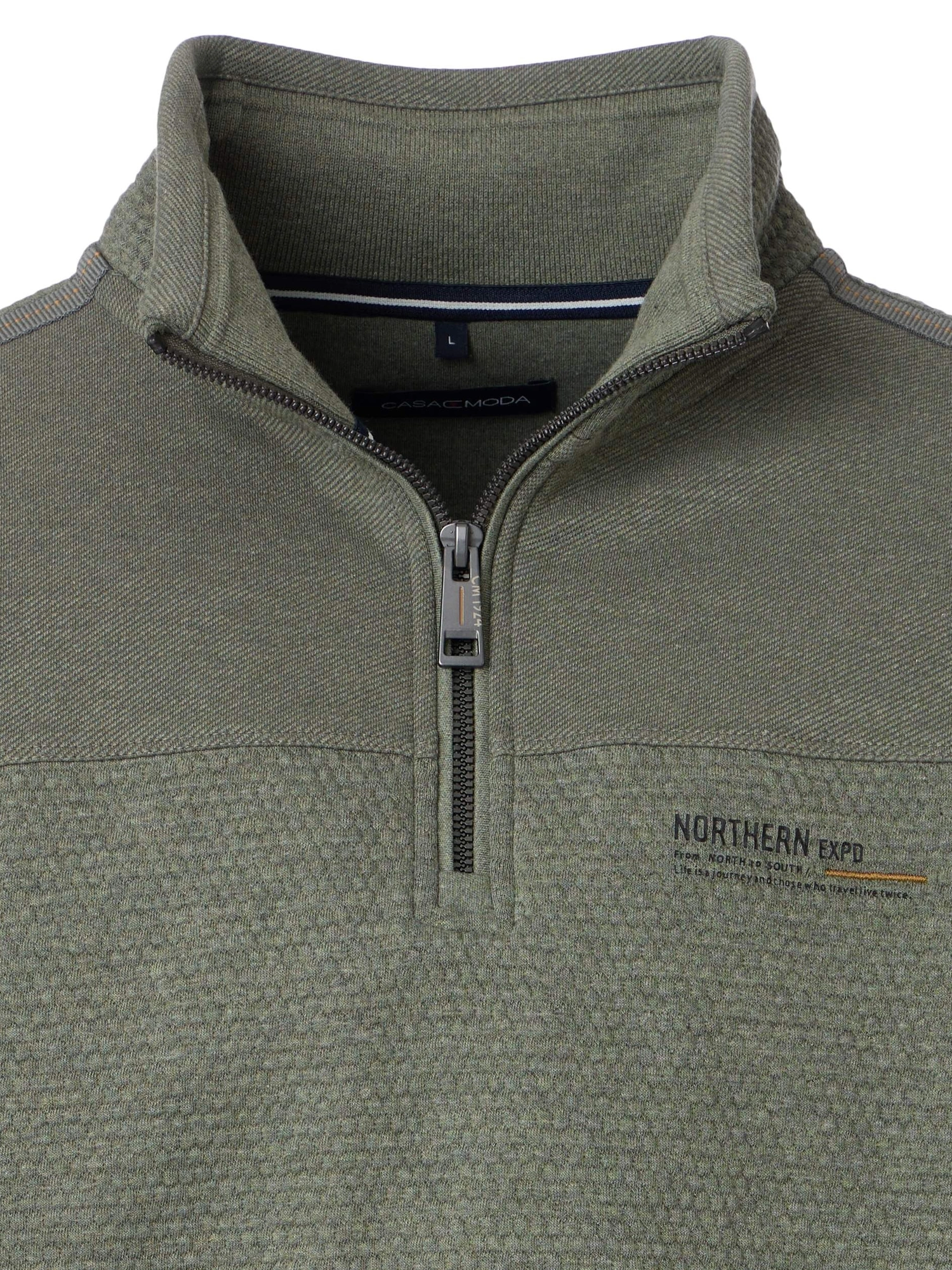 CASAMODA Sweatshirt Half Zip Green