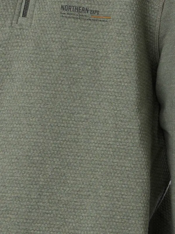 CASAMODA Sweatshirt Half Zip Green