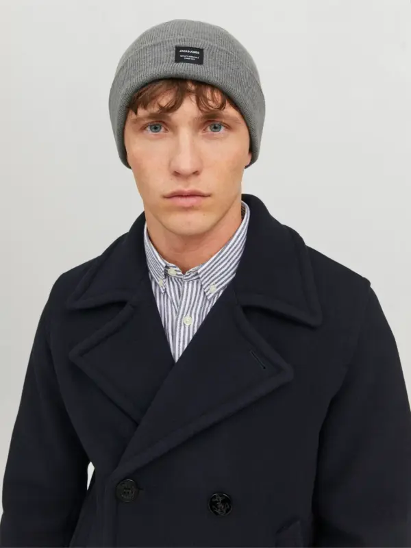Jack & Jones JACDNA BEANIE NOOS Grey Melange