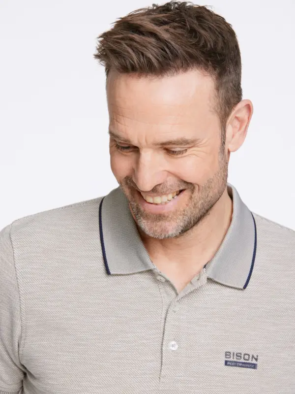 Bison Fast Dry Pique Polo DK SAND