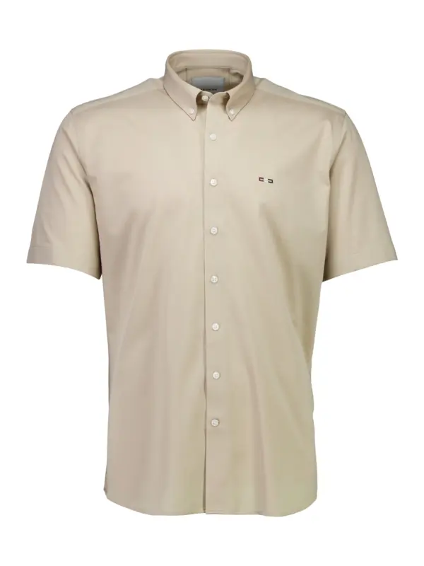 Bison Knitted Piqué Skjorte LT SAND MEL