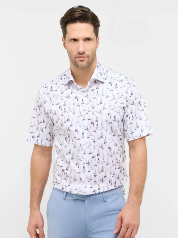 Eterna Twill Skjorte 1377_14C18K Blue