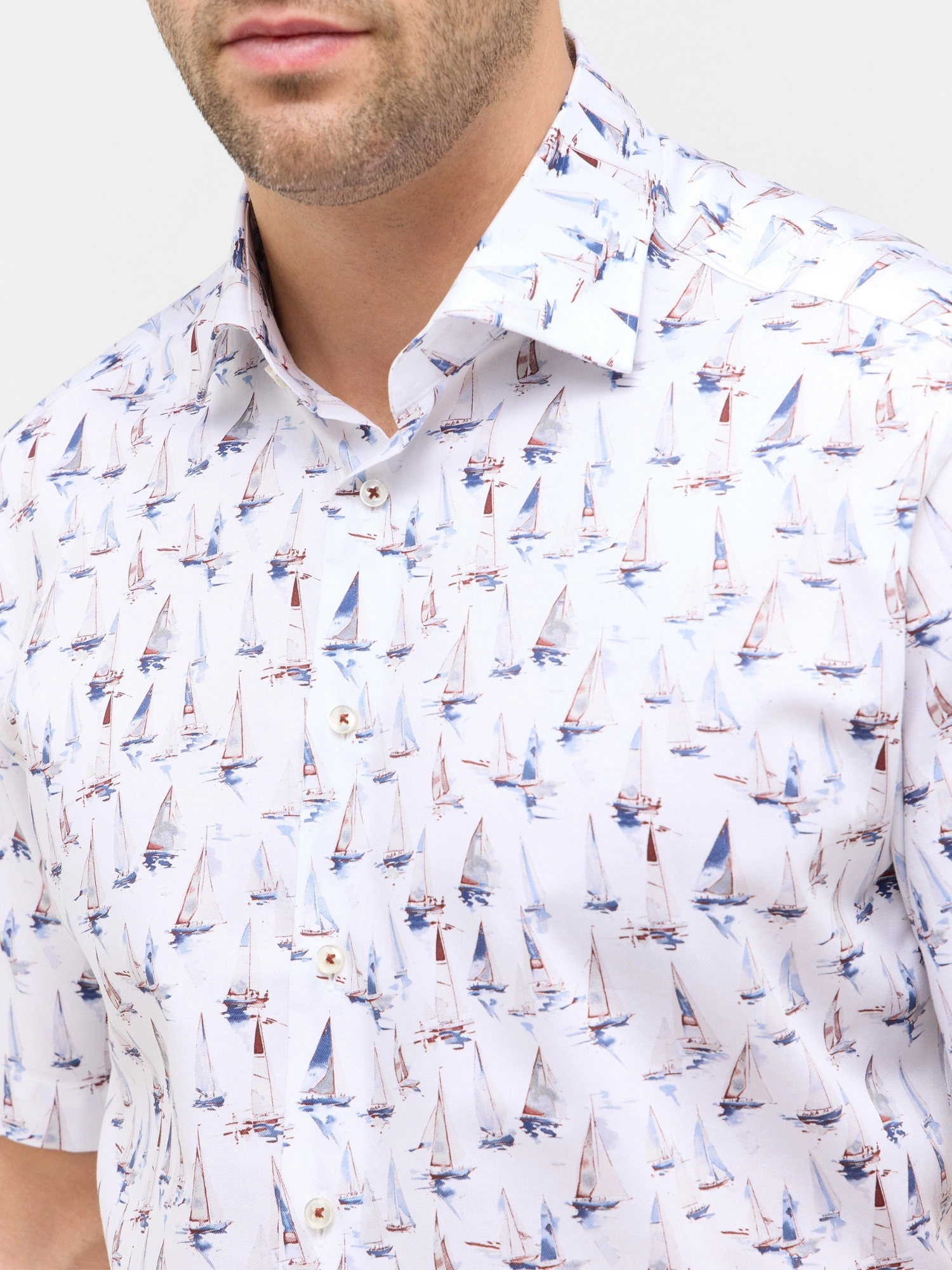 Eterna Twill Skjorte 1377_14C18K Blue