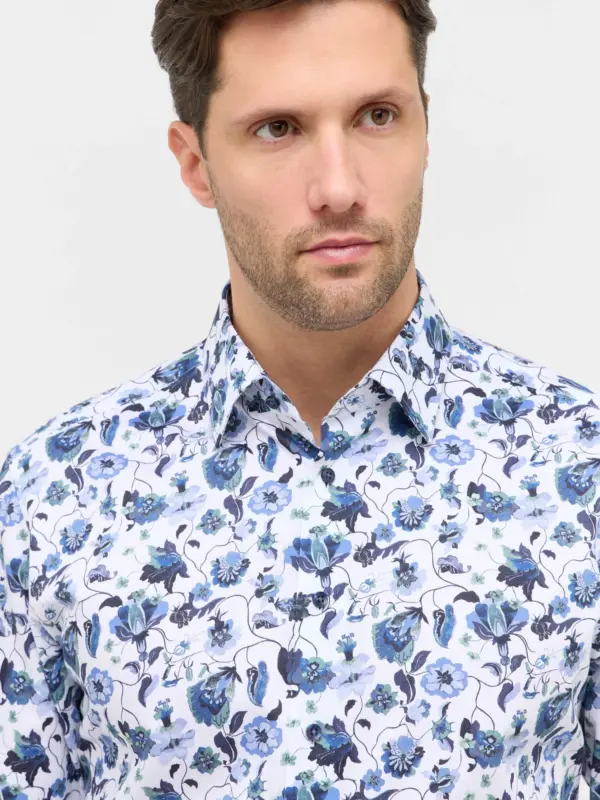 Eterna Twill Skjorte 1398_17X171 Denim