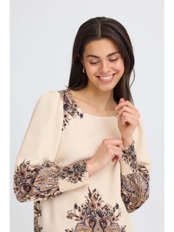 Fransa FRADARA BL 3 Bluse PUMICESTONE PAISLEY