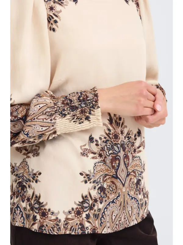 Fransa FRADARA BL 3 Bluse PUMICESTONE PAISLEY