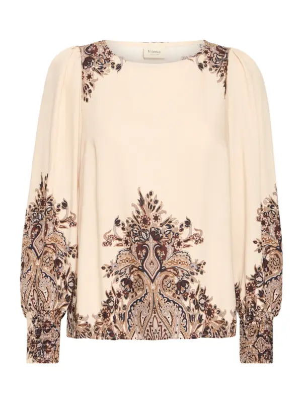 Fransa FRADARA BL 3 Bluse PUMICESTONE PAISLEY