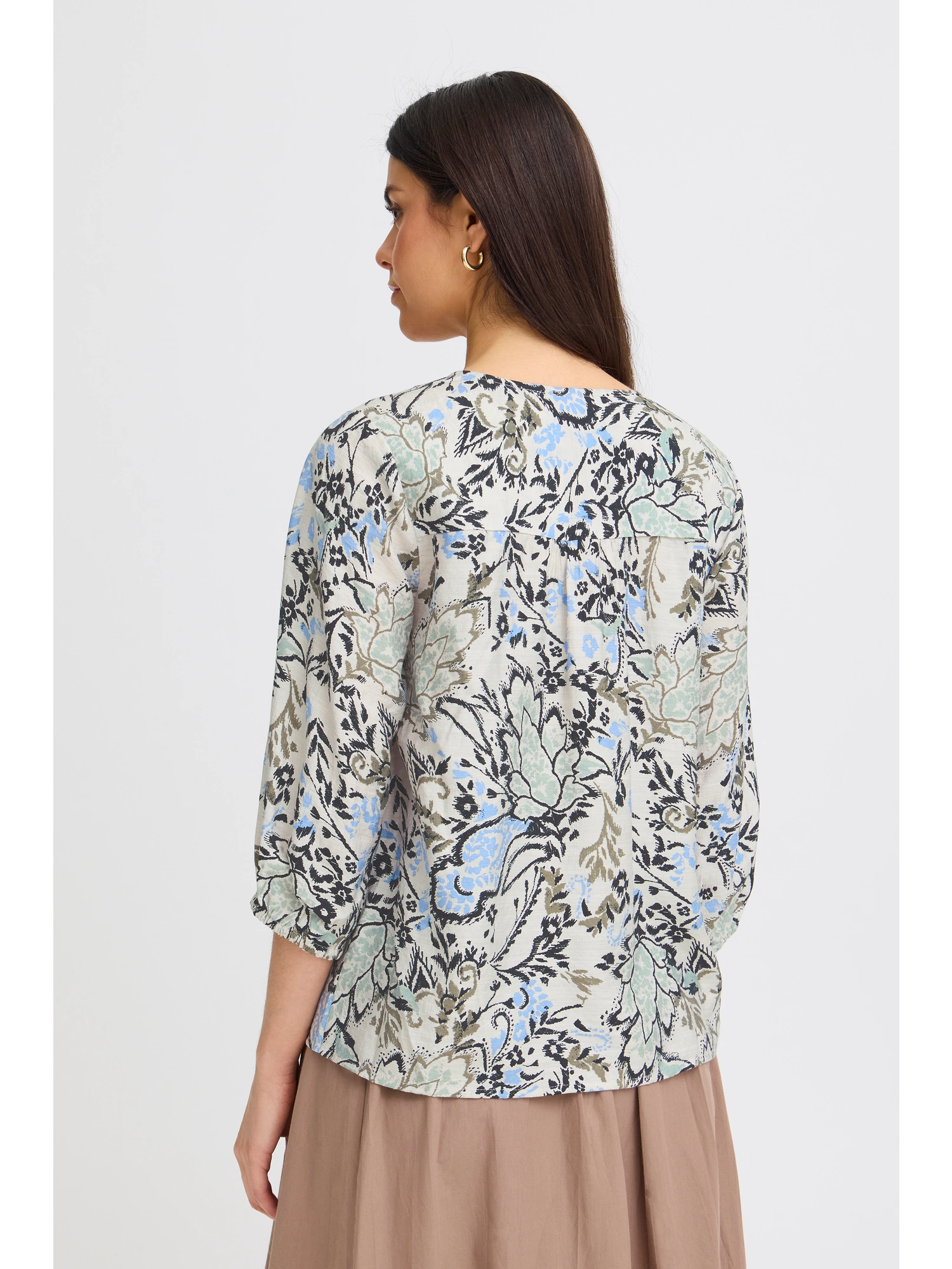 Fransa FRARIANA BL 6 Bluse FEMI BOUQUET GRAY MORN