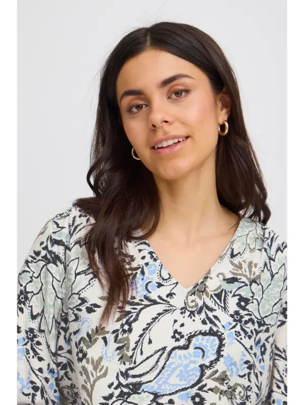 Fransa FRARIANA BL 6 Bluse FEMI BOUQUET GRAY MORN