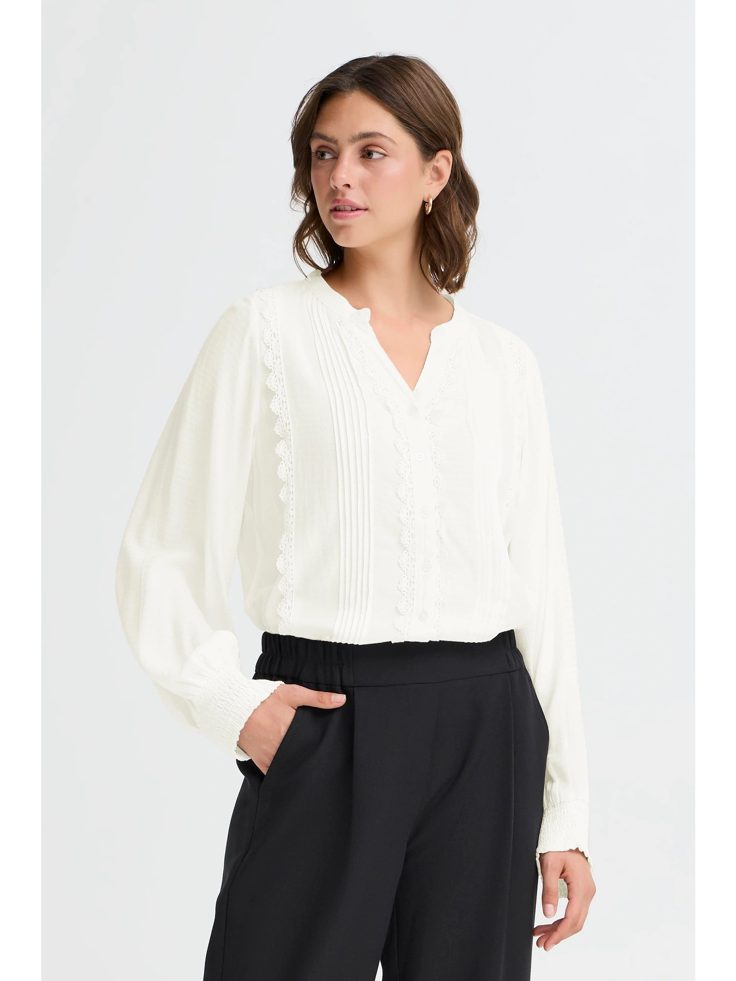 Fransa FRHIDA SH 1 Skjorte Blanc de Blanc