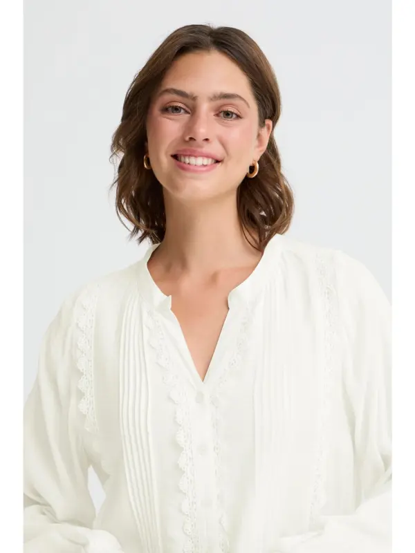 Fransa FRHIDA SH 1 Skjorte Blanc de Blanc