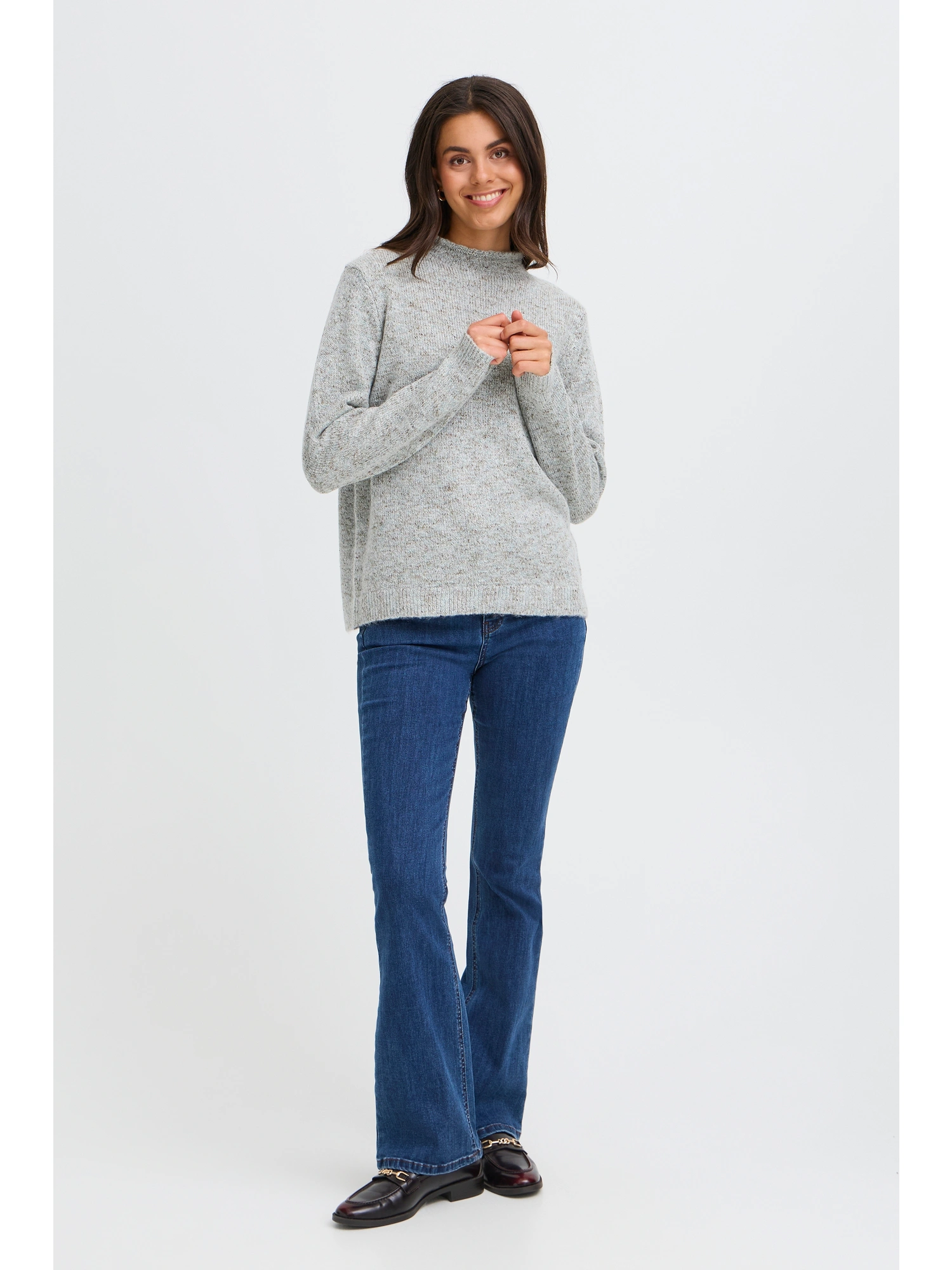 Fransa FRJAMIE PU 1 Pullover DARK OLIVE MULTI