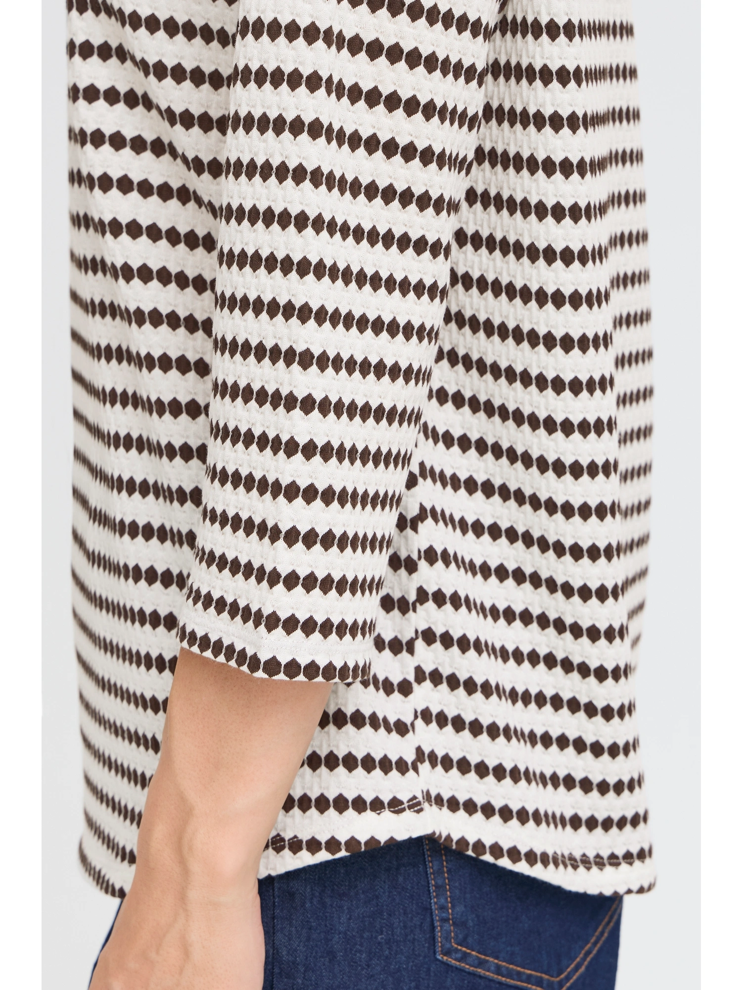 Fransa FRJOSIE TEE 2 T-shirt CHOCOLATE TORTE STRIPE