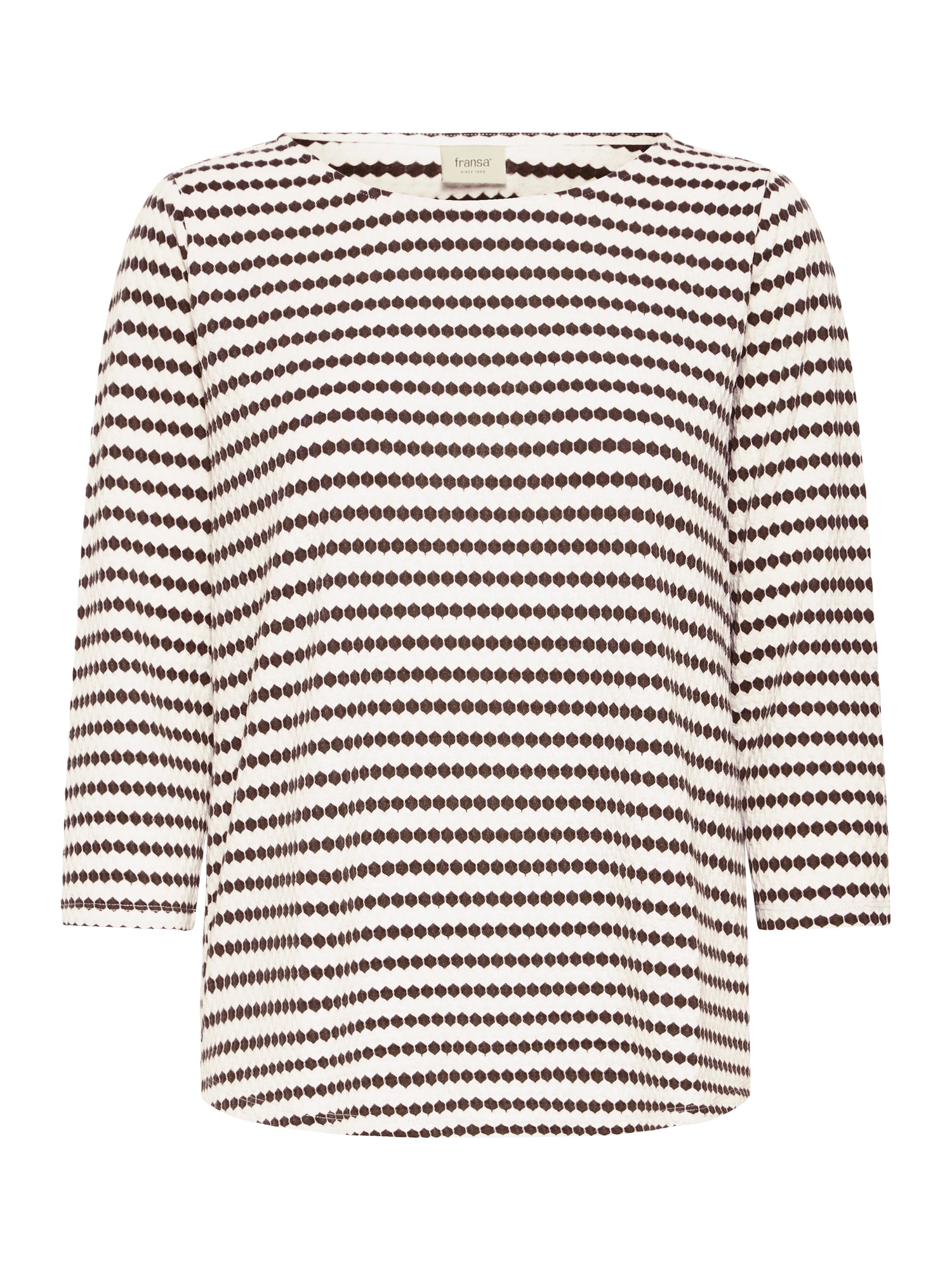 Fransa FRJOSIE TEE 2 T-shirt CHOCOLATE TORTE STRIPE