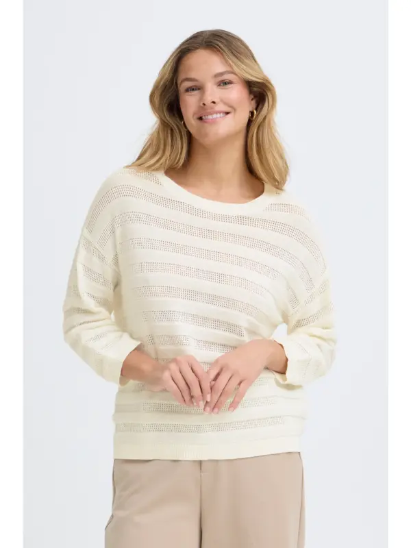 Fransa FRRICKI PU 1 Pullover Whisper White