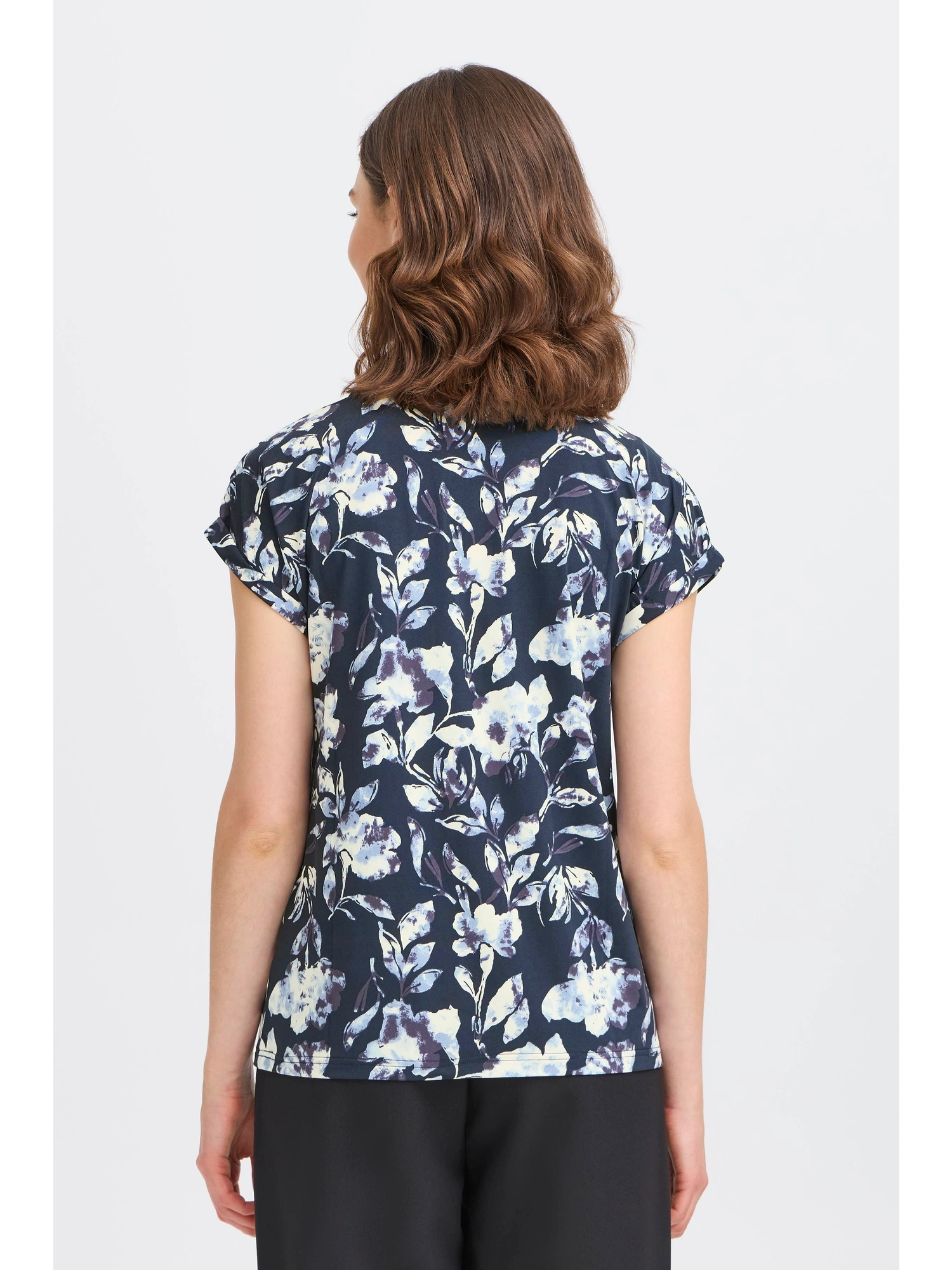 Fransa FRSEEN TEE 1 T-shirt DIS FLORAL SMALL NIGHTSKY