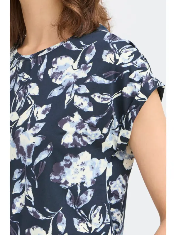 Fransa FRSEEN TEE 1 T-shirt DIS FLORAL SMALL NIGHTSKY