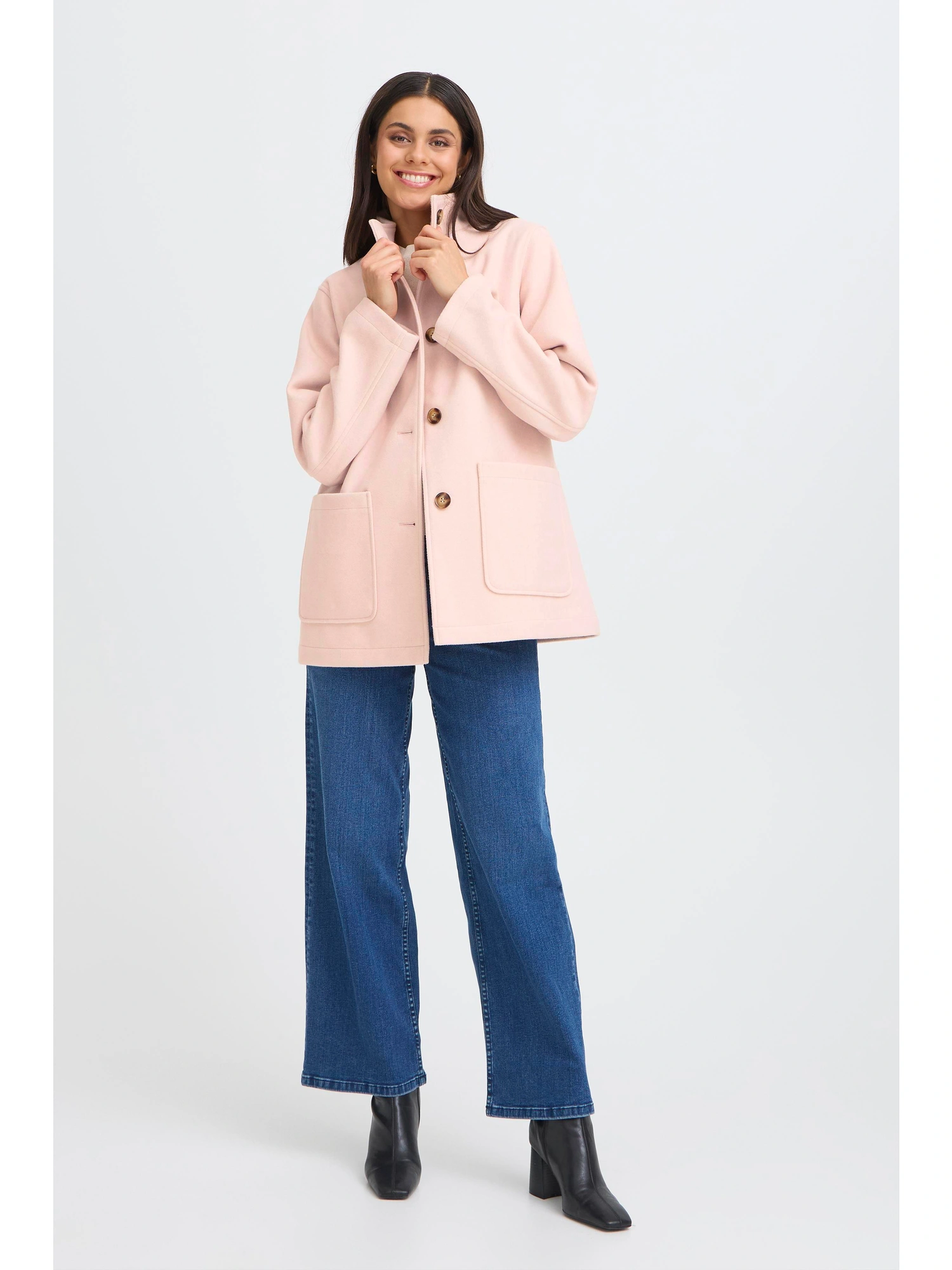 Fransa FRWILLA JA 1 Jakke Rose Smoke Melange