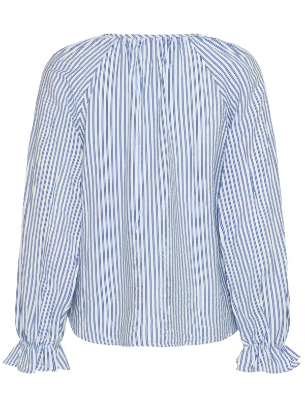 ICHI IXSHEILA SH Bluse Cloud Dancer w blue strip