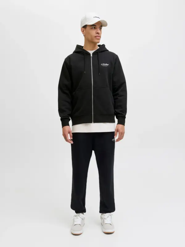 Jack & Jones JJESOHO SWEAT ZIP HOOD Hættetrøje Black