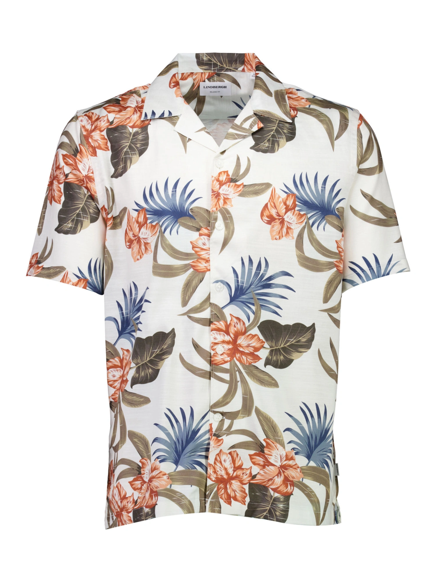 Lindbergh Floral Lyocell Blend Skjorte SOFT CORAL