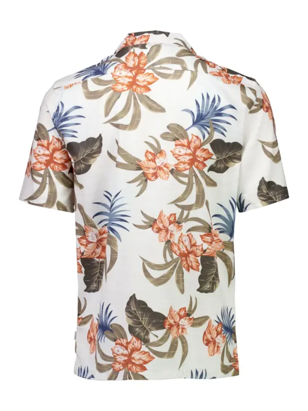 Lindbergh Floral Lyocell Blend Skjorte SOFT CORAL