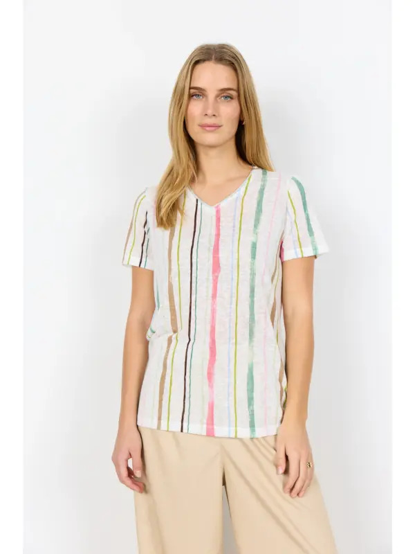 Soyaconcept SC-ARETHA 44 T-shirt FROSTY SPRUCE COMBI