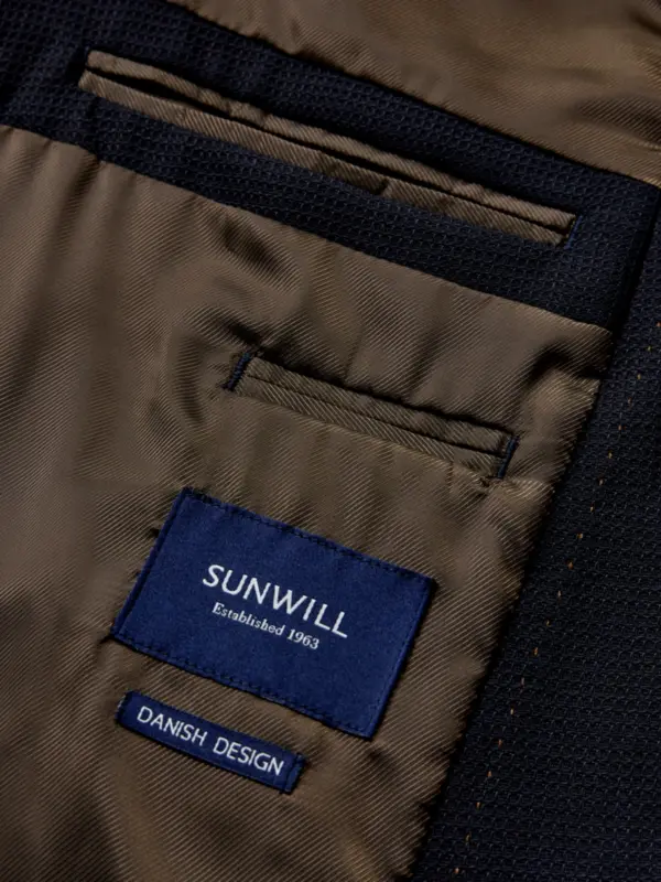 Sunwill Modern Fit Casual Blazer Dark Navy