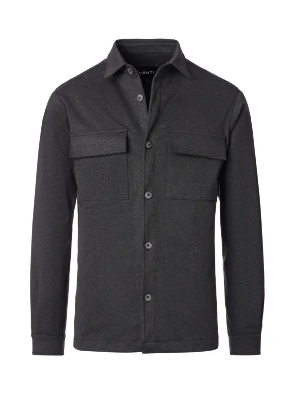 VENTI Casual Jersey Overshirt Black Beauty