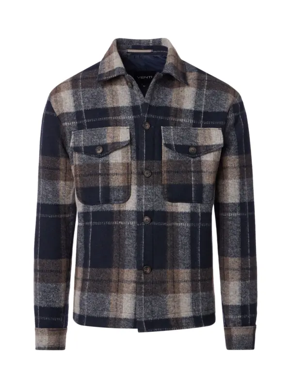 VENTI Outdoor Casual Overshirt Blue