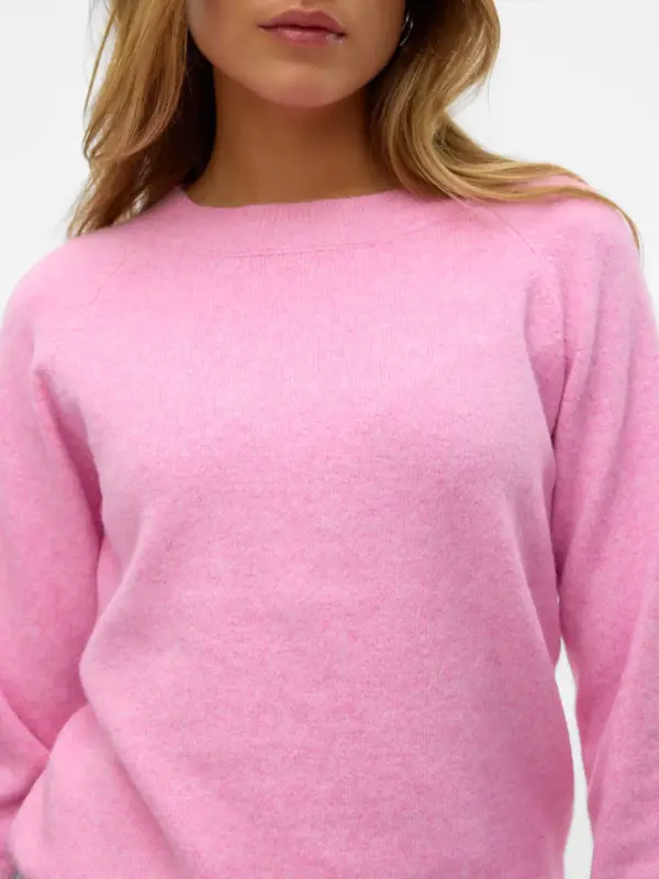 VERO MODA VMDOFFY Pullover Fuchsia Pink MELANGE