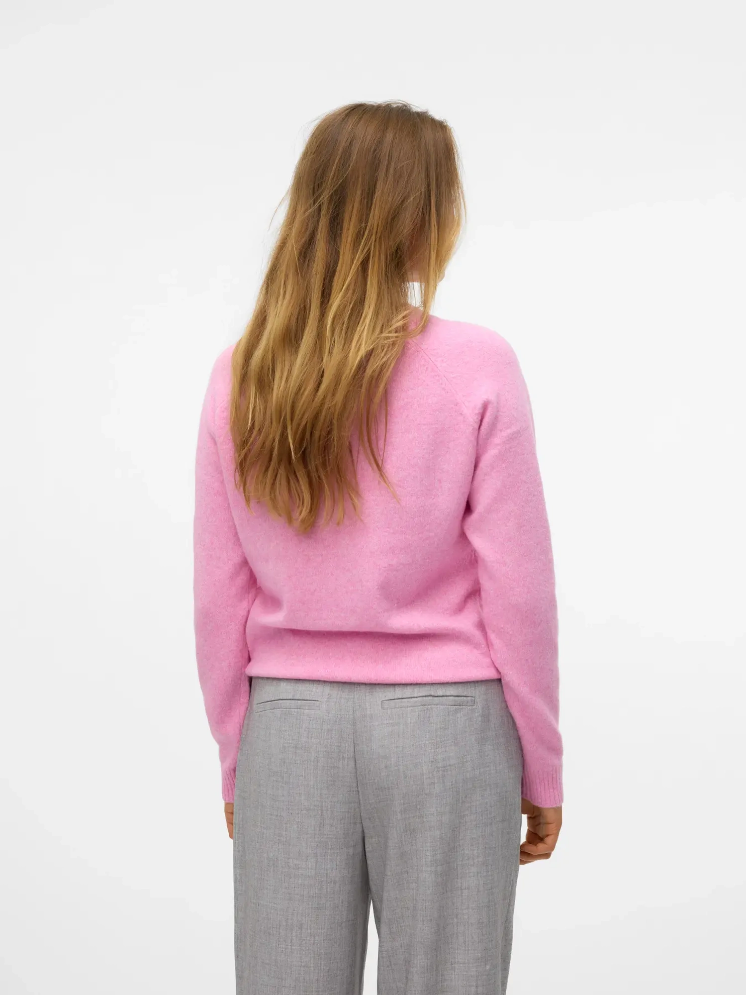 VERO MODA VMDOFFY Pullover Fuchsia Pink MELANGE