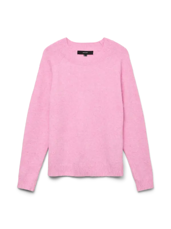 VERO MODA VMDOFFY Pullover Fuchsia Pink MELANGE
