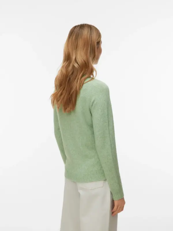 VERO MODA VMDOFFY Pullover Mistletoe W. WHITE MELANGE