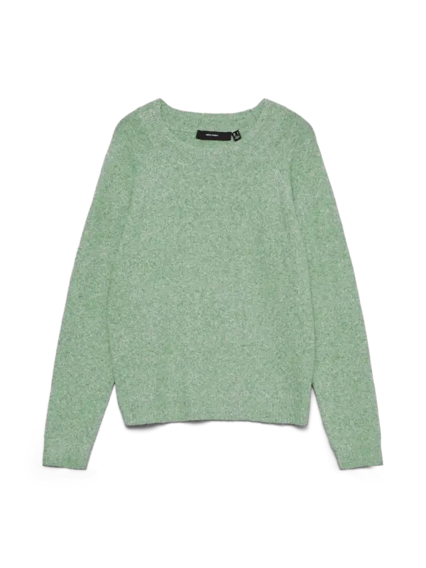 VERO MODA VMDOFFY Pullover Mistletoe W. WHITE MELANGE