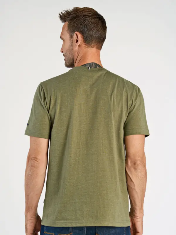 Bison O-neck Print PLUS T-shirt DUST OLIVE MEL