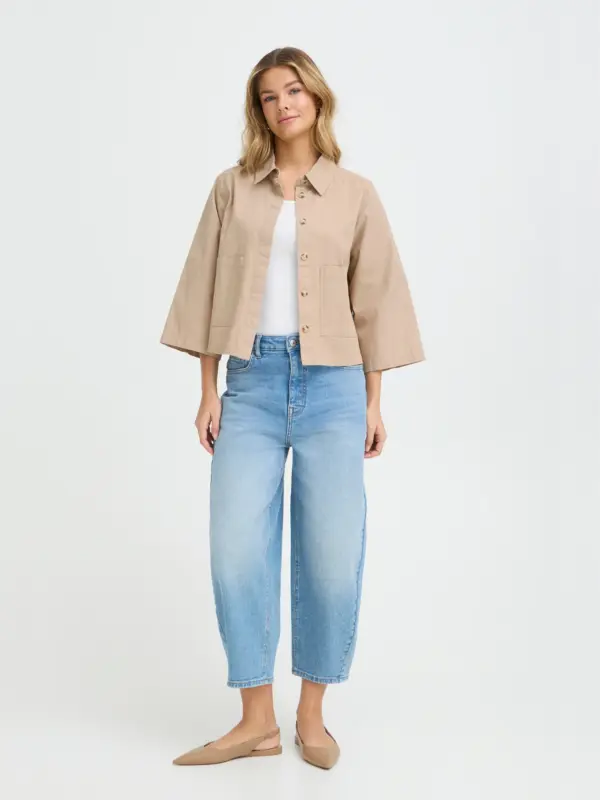 Fransa FRABILENE SH 1 Skjorte SAVANNAH TAN