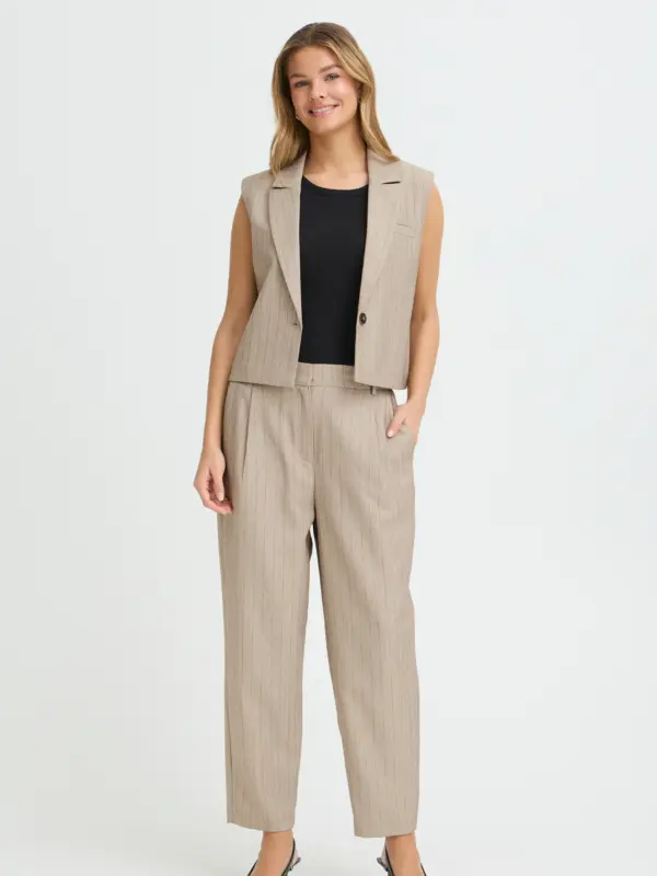 Fransa FRALEX PA 1 Buks GRAY MORN MELANGE PINSTRIPE