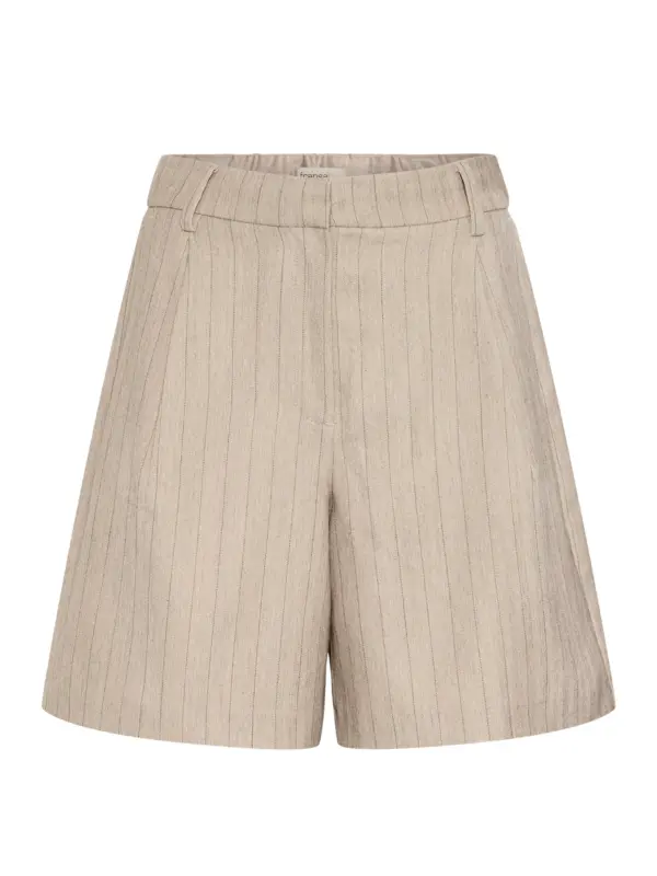 Fransa FRALEX SHO 1 Shorts GRAY MORN MELANGE PINSTRIPE