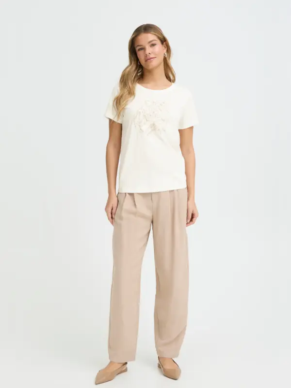 Fransa FREVANI TEE 1 T-shirt WHISPER WHITE LEOP